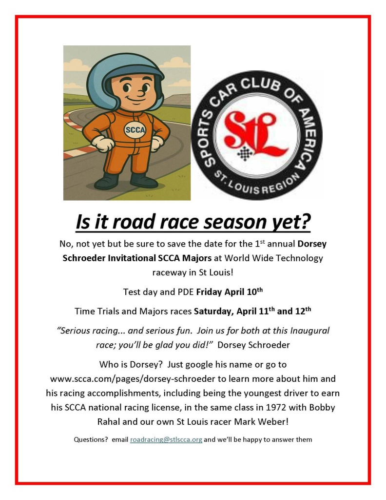 Plan Ahead! MiDiv Race season begins April 10/11!